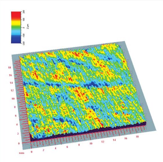 3D map of the skin surface, day 0