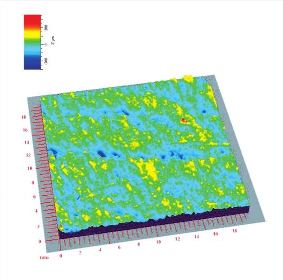 3D map of the skin surface, day 28