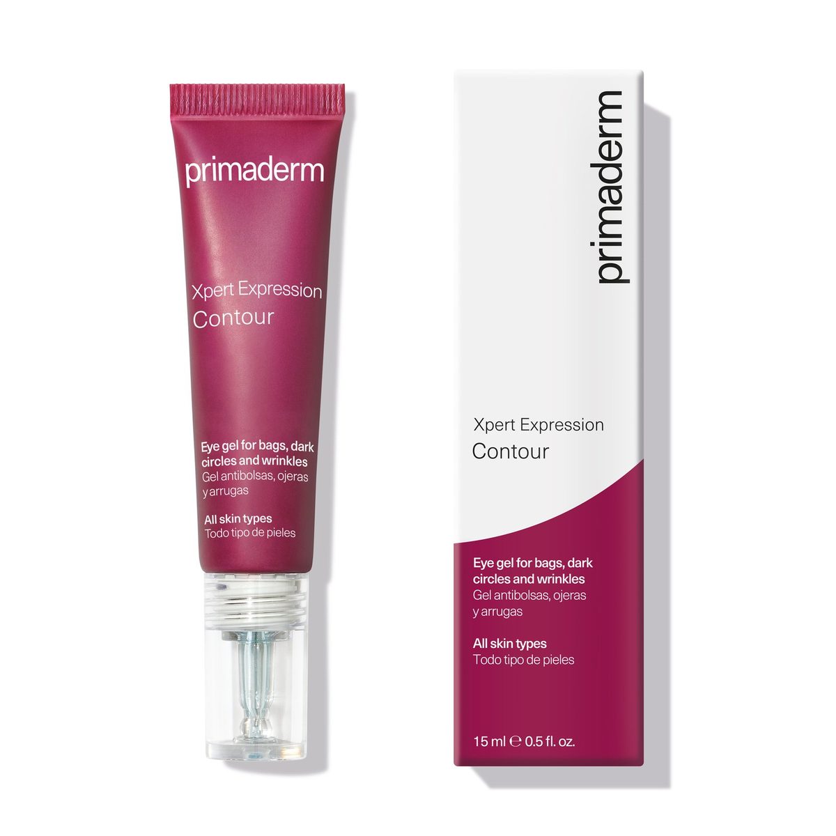 Primaderm Xpert Expression Contour Eye Gel with its box